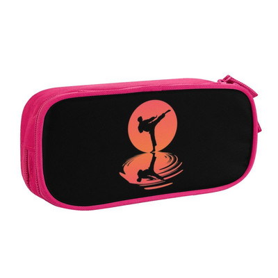 Kawaii karate Fighter pernica za dječake, djevojčice, prilagođene borilačke vještine, kutija za olovke velikog kapaciteta, torba za školski pribor