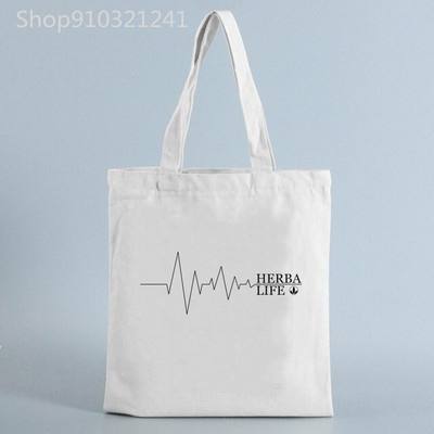 Wake Shake Herbalife Maitinimo krepšiai Pirkiniai Laiškai Rankinės Spausdinti Moteriški drobiniai Krepšiai Mados Pirkėjų Krepšys Nešiojami krepšiai Pečių krepšiai