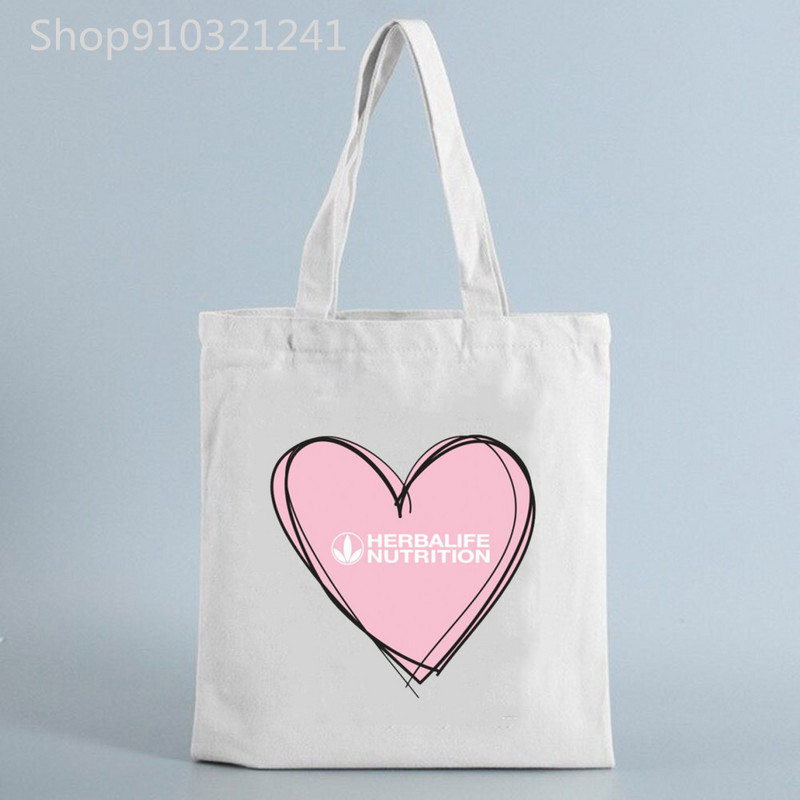 Wake Shake Herbalife Maitinimo krepšiai Pirkiniai Laiškai Rankinės Spausdinti Moteriški drobiniai Krepšiai Mados Pirkėjų Krepšys Nešiojami krepšiai Pečių krepšiai