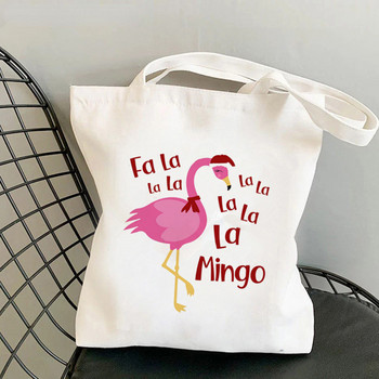 Νέα Flamingo Sakura Flower Γυναικεία Τσάντα Shopper Τσάντα Harajuku Shopping Καμβάς τσάντα Shopper Girl Τσάντα Tote Τσάντα ώμου Lady Bag