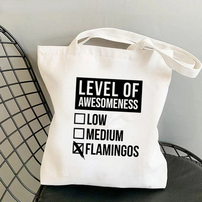 New Flamingo Sakura Flower Women Shopper Bag Geanta Harajuku Cumpărături Pânză Shopper Geantă Fată Geanta de mână Tote Geanta de umăr Geantă Lady