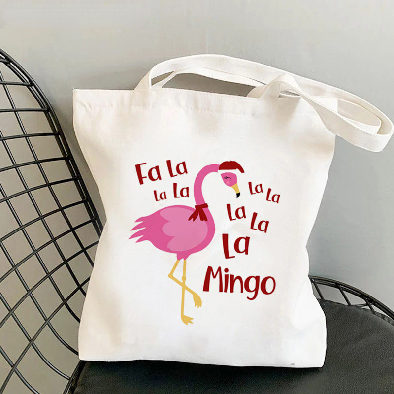 New Flamingo Sakura Flower Women Shopper Bag Geanta Harajuku Cumpărături Pânză Shopper Geantă Fată Geanta de mână Tote Geanta de umăr Geantă Lady