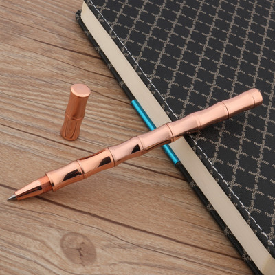 κλασικό στυλό Rollerball Trim Αποσπώμενο μπαμπού ορείχαλκο ΧΡΥΣΟ ΤΡΙΑΝΤΑΦΥΛΛΟ ΑΣΗΜΕΝΙΟ Πιστόλι μαύρο Χαρτικά Σχολικά είδη Γράψιμο