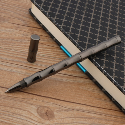 κλασικό στυλό Rollerball Trim Αποσπώμενο μπαμπού ορείχαλκο ΧΡΥΣΟ ΤΡΙΑΝΤΑΦΥΛΛΟ ΑΣΗΜΕΝΙΟ Πιστόλι μαύρο Χαρτικά Σχολικά είδη Γράψιμο