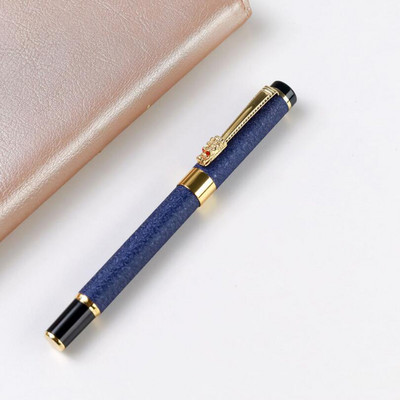 Jaunums Dragon Crystal Pilna metāla rullīšu lodīšu pildspalva Biroja biznesa vīriešu rakstīšanas pildspalva Pērciet 2 Sūtīt dāvanu