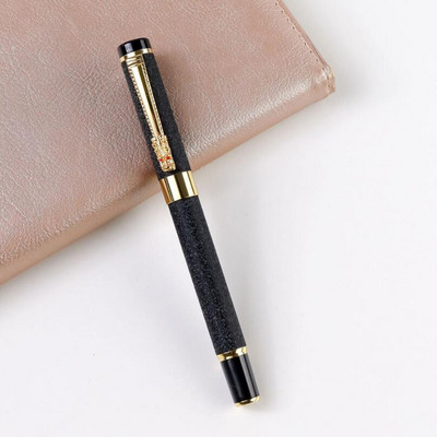 Jaunums Dragon Crystal Pilna metāla rullīšu lodīšu pildspalva Biroja biznesa vīriešu rakstīšanas pildspalva Pērciet 2 Sūtīt dāvanu