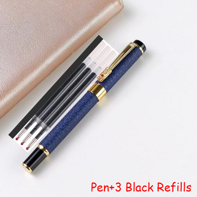 Jaunums Dragon Crystal Pilna metāla rullīšu lodīšu pildspalva Biroja biznesa vīriešu rakstīšanas pildspalva Pērciet 2 Sūtīt dāvanu