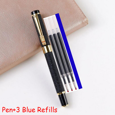 Jaunums Dragon Crystal Pilna metāla rullīšu lodīšu pildspalva Biroja biznesa vīriešu rakstīšanas pildspalva Pērciet 2 Sūtīt dāvanu