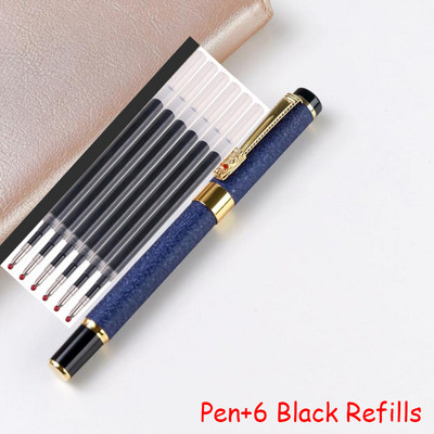 Jaunums Dragon Crystal Pilna metāla rullīšu lodīšu pildspalva Biroja biznesa vīriešu rakstīšanas pildspalva Pērciet 2 Sūtīt dāvanu