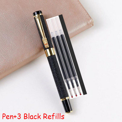 Jaunums Dragon Crystal Pilna metāla rullīšu lodīšu pildspalva Biroja biznesa vīriešu rakstīšanas pildspalva Pērciet 2 Sūtīt dāvanu