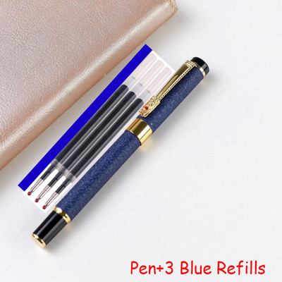 Jaunums Dragon Crystal Pilna metāla rullīšu lodīšu pildspalva Biroja biznesa vīriešu rakstīšanas pildspalva Pērciet 2 Sūtīt dāvanu