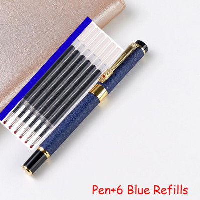 Jaunums Dragon Crystal Pilna metāla rullīšu lodīšu pildspalva Biroja biznesa vīriešu rakstīšanas pildspalva Pērciet 2 Sūtīt dāvanu