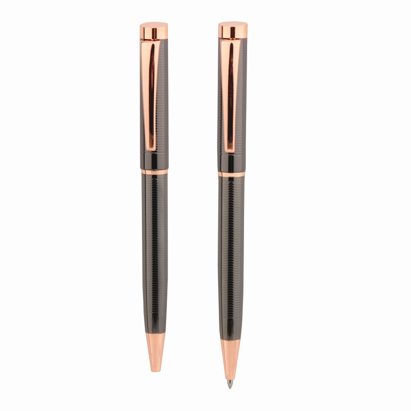 Luksusa kvalitāte 620 pelēks rozā zelts Biznesa biroja lodīšu pildspalva Jauna studentu skolas kancelejas piederumi rakstīšanas pildspalvas