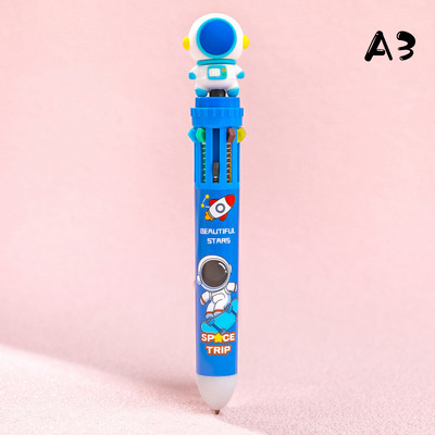 10 spalvų Animacinių filmų Astronautas Tušinukų mokyklos biuro reikmenys Papelaria Escolar įvairiaspalviai rašikliai Spalvingas pildymas