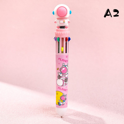 10 spalvų Animacinių filmų Astronautas Tušinukų mokyklos biuro reikmenys Papelaria Escolar įvairiaspalviai rašikliai Spalvingas pildymas