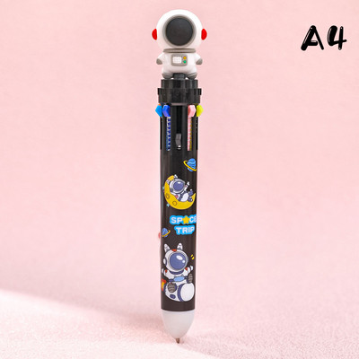 10 spalvų Animacinių filmų Astronautas Tušinukų mokyklos biuro reikmenys Papelaria Escolar įvairiaspalviai rašikliai Spalvingas pildymas