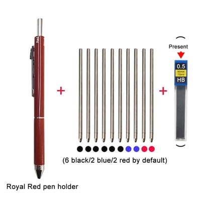 Noua tehnologie Senzor de gravitate 4 în 1 Pix multicolor Pix multifuncțional din metal 3 culori Reumplere cu bilă și mine de creion