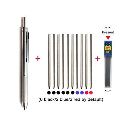 Noua tehnologie Senzor de gravitate 4 în 1 Pix multicolor Pix multifuncțional din metal 3 culori Reumplere cu bilă și mine de creion