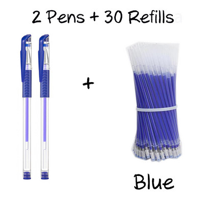 32Pcs/Set Markeri za tkanine koji nestaju na visokoj temperaturi Dodatna šipka s kućištem za olovke Drška za krojačke tkanine Šivanje od PU kože