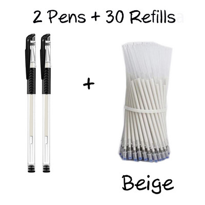 32Pcs/Set Markeri za tkanine koji nestaju na visokoj temperaturi Dodatna šipka s kućištem za olovke Drška za krojačke tkanine Šivanje od PU kože