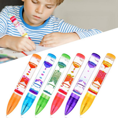 Laikmačio namų stalo dekoras vaikams ir suaugusiems Liquid Motion Bubbler Fidget Pen Liquid Motion Bubbler Pens Liquid Motion Bubbler Pens