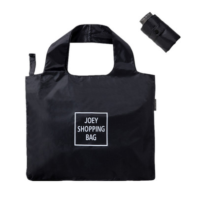 Fekete összecsukható szupermarket Eco Shopper táska Hordozható élelmiszerbolt táska nagy kapacitású vízálló vállon bevásárló kézitáskák