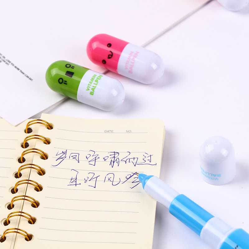 Kreativni dizajn pilule s vitaminskim osmijehom Rastezljiva kemijska olovka Školska kemijska olovka Dječji pribor