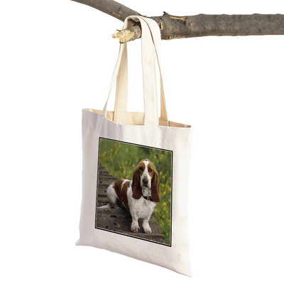 Basets, suns audekls sievietēm Sieviešu rokassomiņa Salokāma lielveikalu pircēju somas Jauki mājdzīvnieki, ikdienas ceļojumu iepirkumu soma