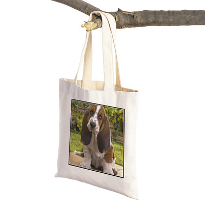 Basets, suns audekls sievietēm Sieviešu rokassomiņa Salokāma lielveikalu pircēju somas Jauki mājdzīvnieki, ikdienas ceļojumu iepirkumu soma