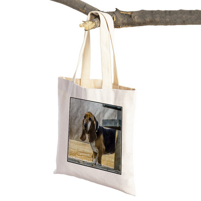 Basets, suns audekls sievietēm Sieviešu rokassomiņa Salokāma lielveikalu pircēju somas Jauki mājdzīvnieki, ikdienas ceļojumu iepirkumu soma