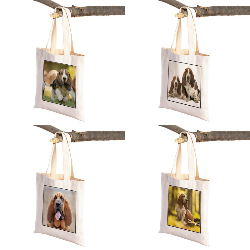 Basets, suns audekls sievietēm Sieviešu rokassomiņa Salokāma lielveikalu pircēju somas Jauki mājdzīvnieki, ikdienas ceļojumu iepirkumu soma