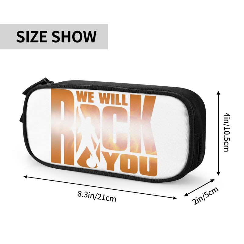 We Will Rock You Kawaii pernica Djevojka Dječak Big Capacity Queen Rock Band Torbica za olovke Torbica Studentski pribor