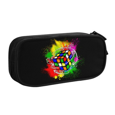 Cuburi topit Rubiks pentru creion pentru fată băiat de mare capacitate geometrică matematică cutie de stilou magic cutie rechizite școlare