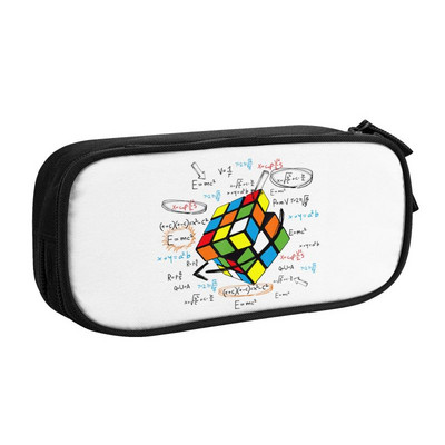 Cuburi topit Rubiks pentru creion pentru fată băiat de mare capacitate geometrică matematică cutie de stilou magic cutie rechizite școlare