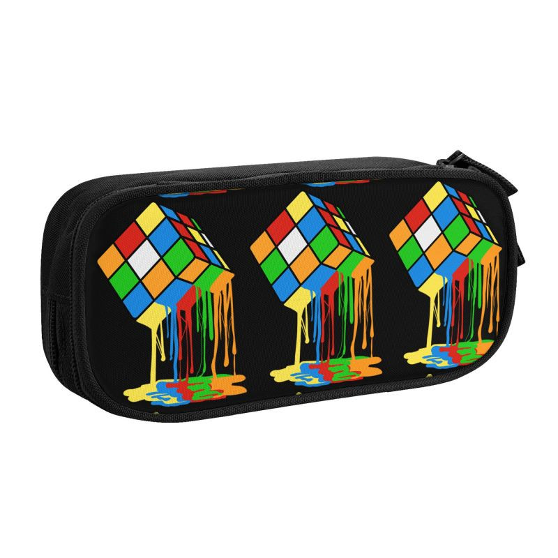 Cuburi topit Rubiks pentru creion pentru fată băiat de mare capacitate geometrică matematică cutie de stilou magic cutie rechizite școlare