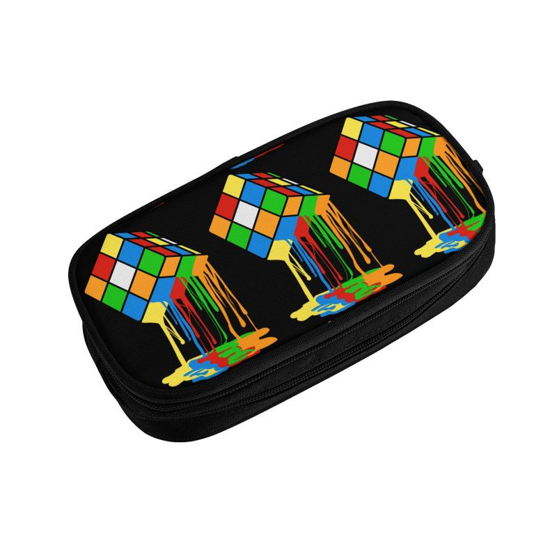 Cuburi topit Rubiks pentru creion pentru fată băiat de mare capacitate geometrică matematică cutie de stilou magic cutie rechizite școlare