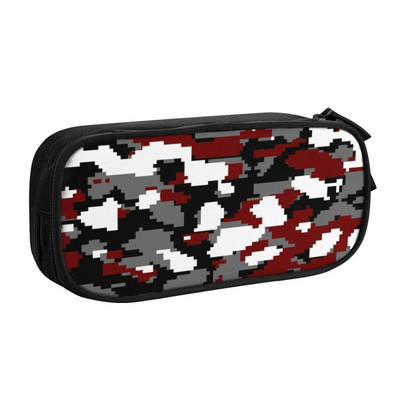 Mieli prabangūs mados dizainerio rašto kamufliažiniai tamsaus ryklio Camo pieštukų dėklai mergaitei berniukui, didelės talpos pieštukų maišelis raštinės reikmenys