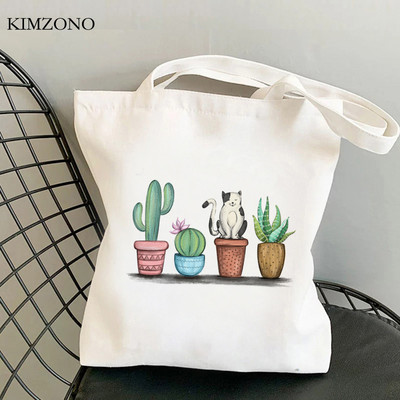 nákupná taška kaktus nákupná taška nákupná taška nákupná taška reutilizables reťazec bolsa compra uchopiť