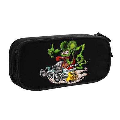 Slatka anime crtana pernica Rat Fink za dječake, djevojčice, velika kutija za olovke za pohranjivanje pribora