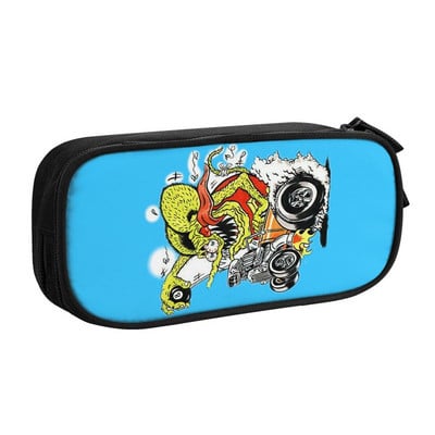 Slatka anime crtana pernica Rat Fink za dječake, djevojčice, velika kutija za olovke za pohranjivanje pribora