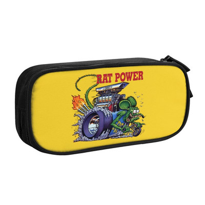 Slatka anime crtana pernica Rat Fink za dječake, djevojčice, velika kutija za olovke za pohranjivanje pribora