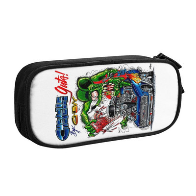 Slatka anime crtana pernica Rat Fink za dječake, djevojčice, velika kutija za olovke za pohranjivanje pribora