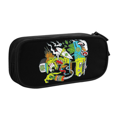 Slatka anime crtana pernica Rat Fink za dječake, djevojčice, velika kutija za olovke za pohranjivanje pribora