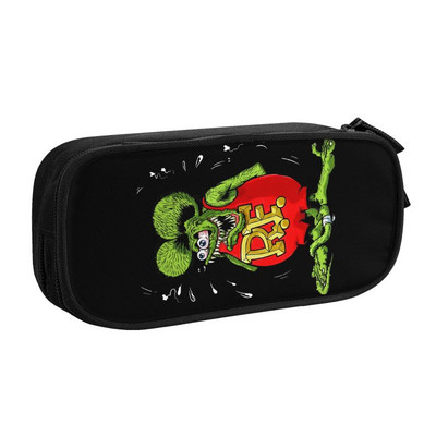 Slatka anime crtana pernica Rat Fink za dječake, djevojčice, velika kutija za olovke za pohranjivanje pribora