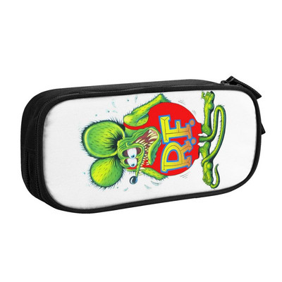 Slatka anime crtana pernica Rat Fink za dječake, djevojčice, velika kutija za olovke za pohranjivanje pribora