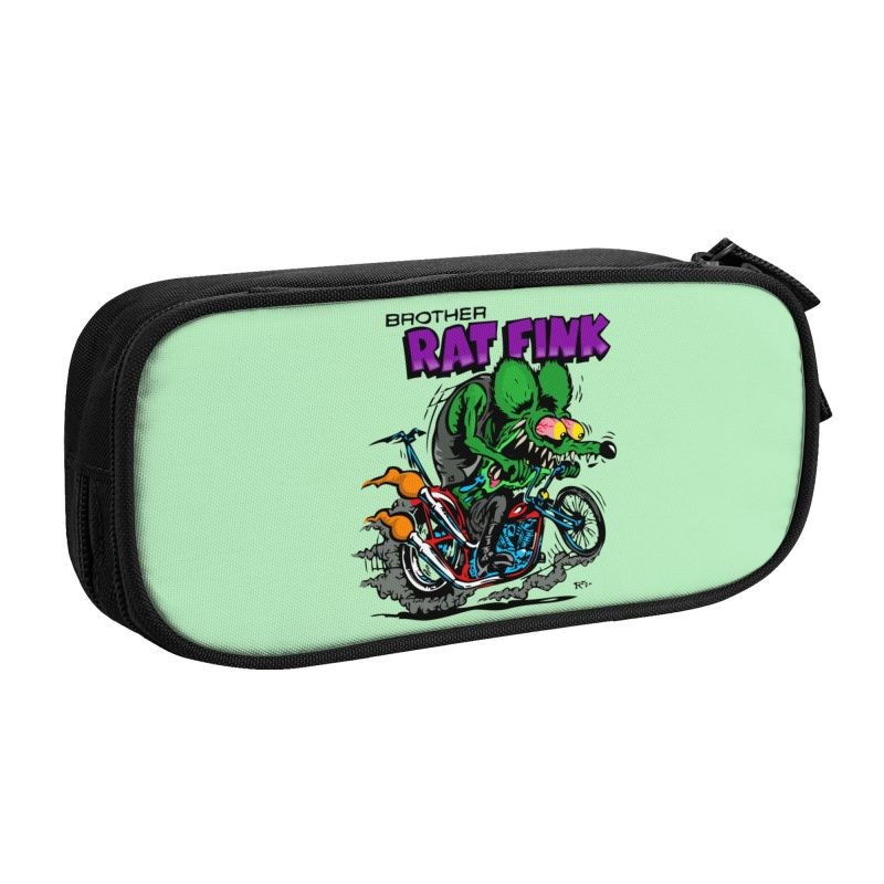 Slatka anime crtana pernica Rat Fink za dječake, djevojčice, velika kutija za olovke za pohranjivanje pribora