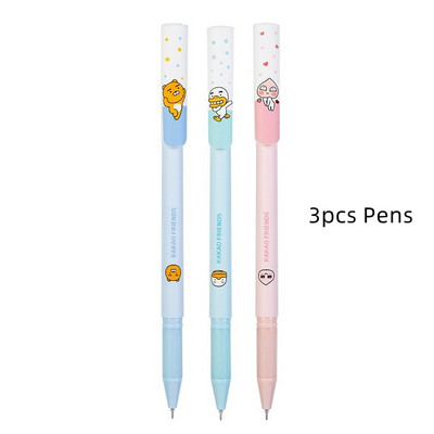 3/12 gab Kakao Friends gēla pildspalvas jauks karikatūras dizains 0,5 mm lodīšu melna krāsa tinte rakstīšanai biroja skola A7103