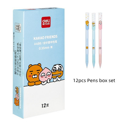 3/12 gab Kakao Friends gēla pildspalvas jauks karikatūras dizains 0,5 mm lodīšu melna krāsa tinte rakstīšanai biroja skola A7103