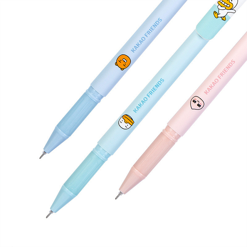 3/12 gab Kakao Friends gēla pildspalvas jauks karikatūras dizains 0,5 mm lodīšu melna krāsa tinte rakstīšanai biroja skola A7103