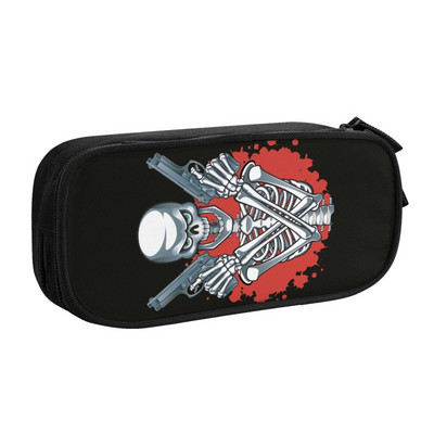 Šausmu nāves galvaskauss korejiešu zīmuļu futrālis meitenēm zēniem liela ietilpība Helovīna gotikas skeleta zīmuļu maciņš studentiem kancelejas preces